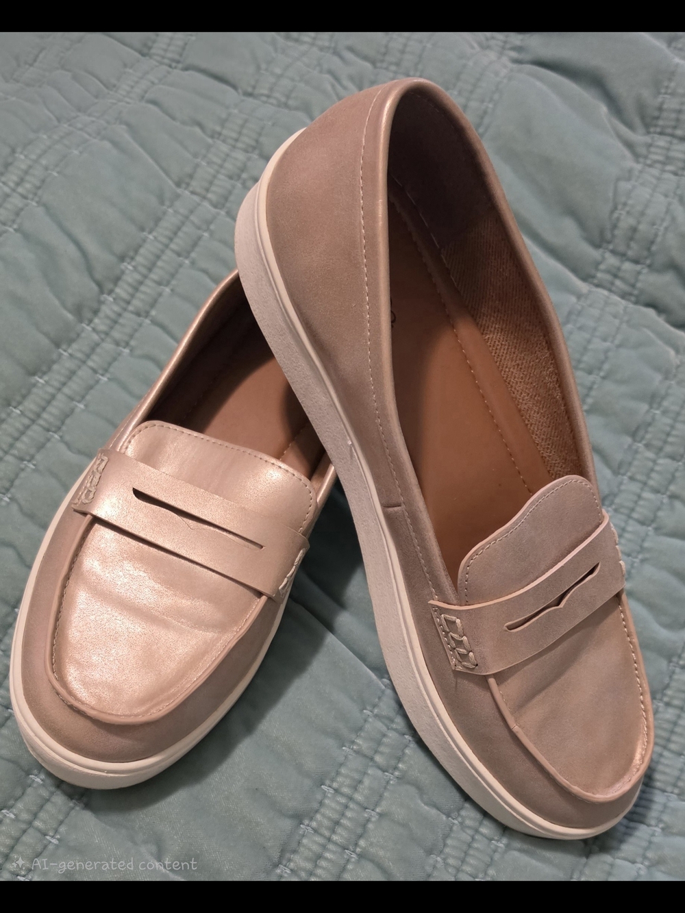 Women’s Casual Penny Loafers in Blush Pink